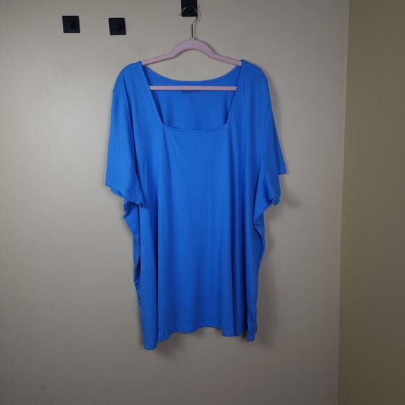 Roaman's Plus Size Short Sleeve Square Neck Tunic Top Size 30/32 - Picture 1 of 7